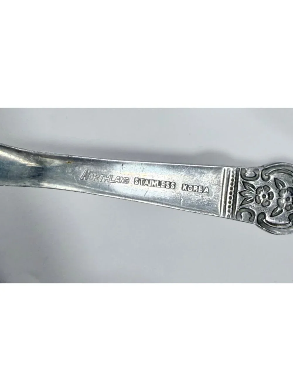 Vintage Northland Oneida Stainless Steel Serving Set Decorative Floral Handles S